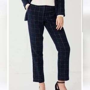 Draper James straight leg plaid pants Sz 8 NWT